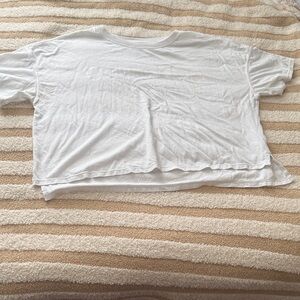Casual White Cropped T-Shirt
